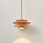 Cascade Wooden Disc Swag Pendant Lamp