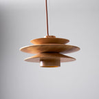 Cascade Wooden Disc Swag Pendant Lamp