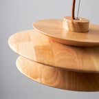 Cascade Wooden Disc Swag Pendant Lamp