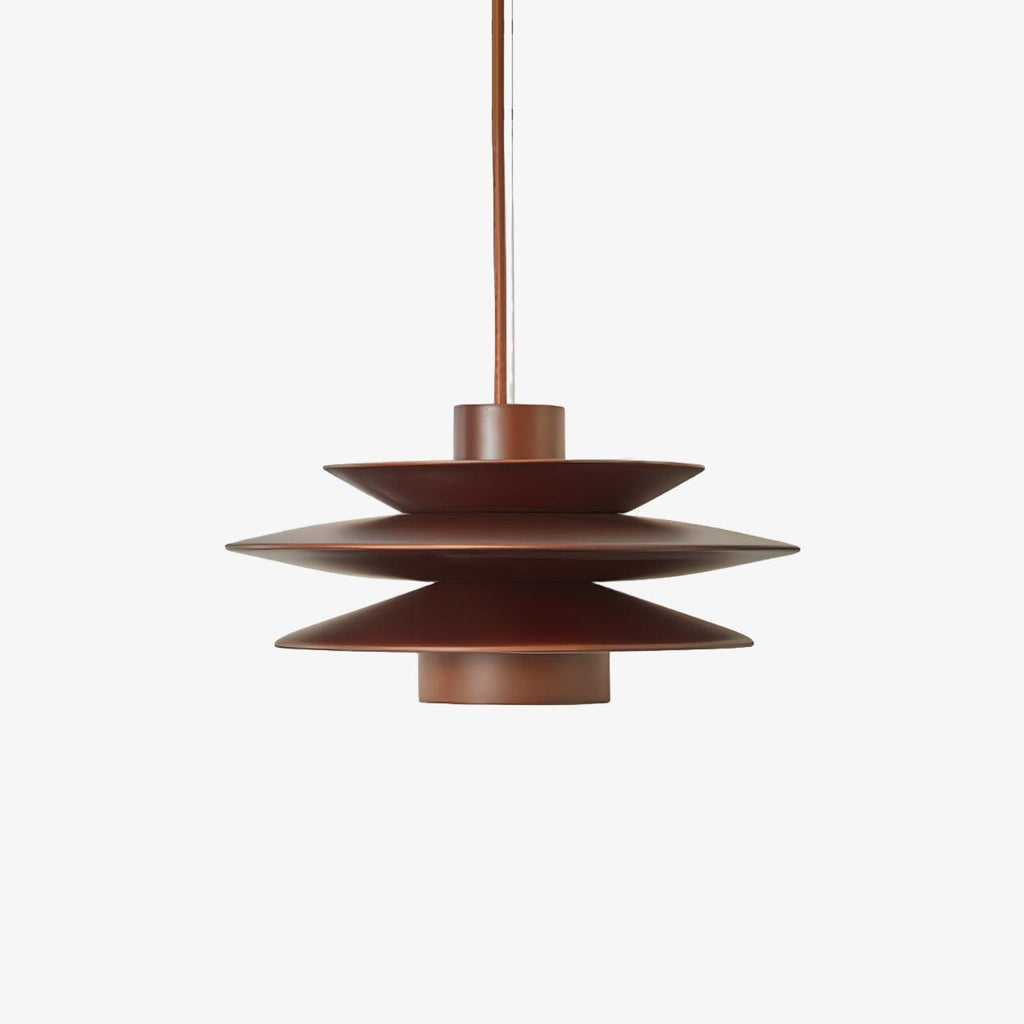 Cascade Wooden Disc Swag Pendant Lamp