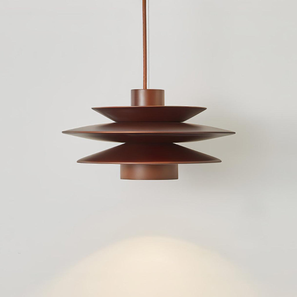 Cascade Wooden Disc Swag Pendant Lamp