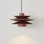 Cascade Wooden Disc Swag Pendant Lamp