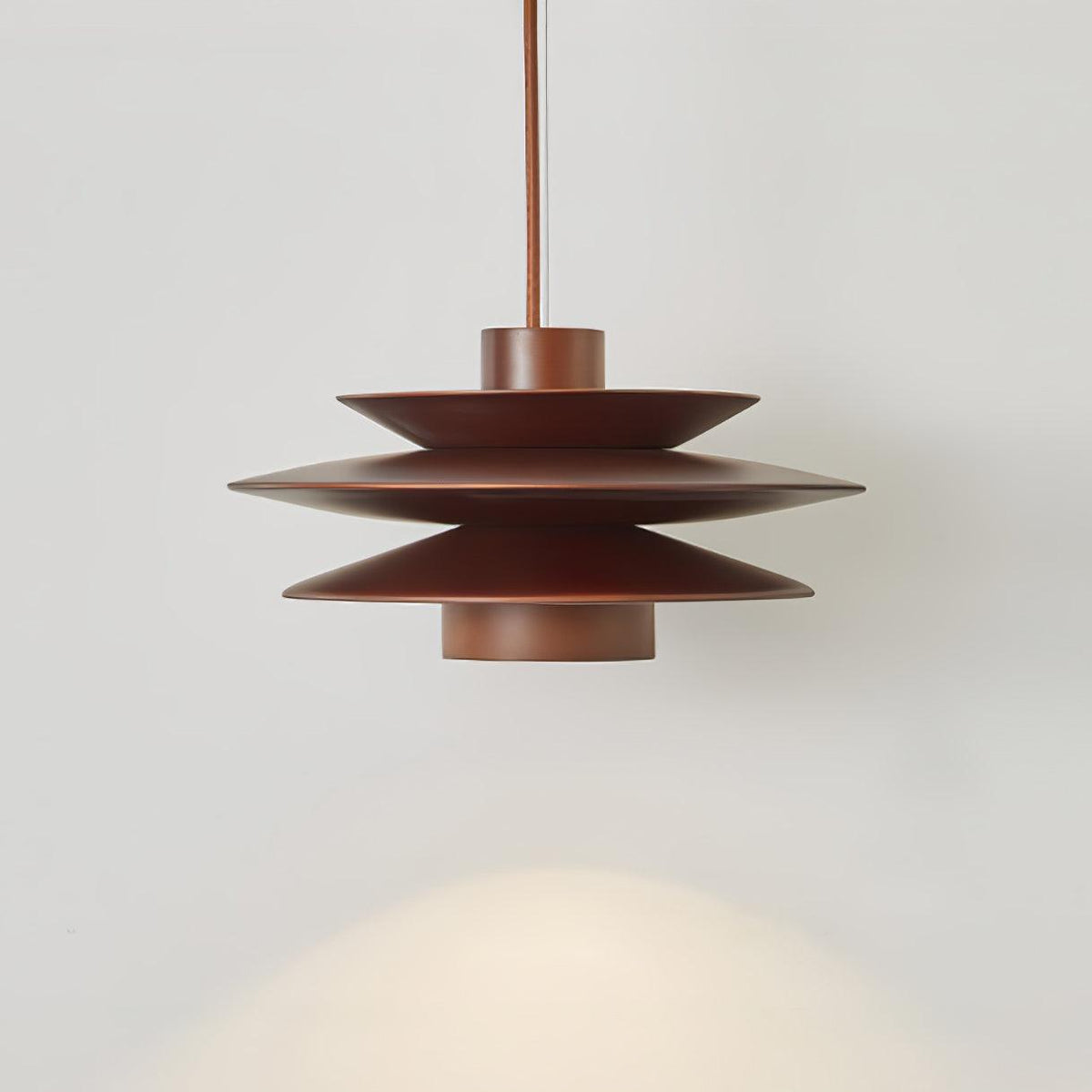 Cascade Wooden Disc Swag Pendant Lamp