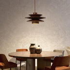 Cascade Wooden Disc Swag Pendant Lamp
