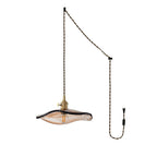 Flower Petal Glass Pendant Swag Light