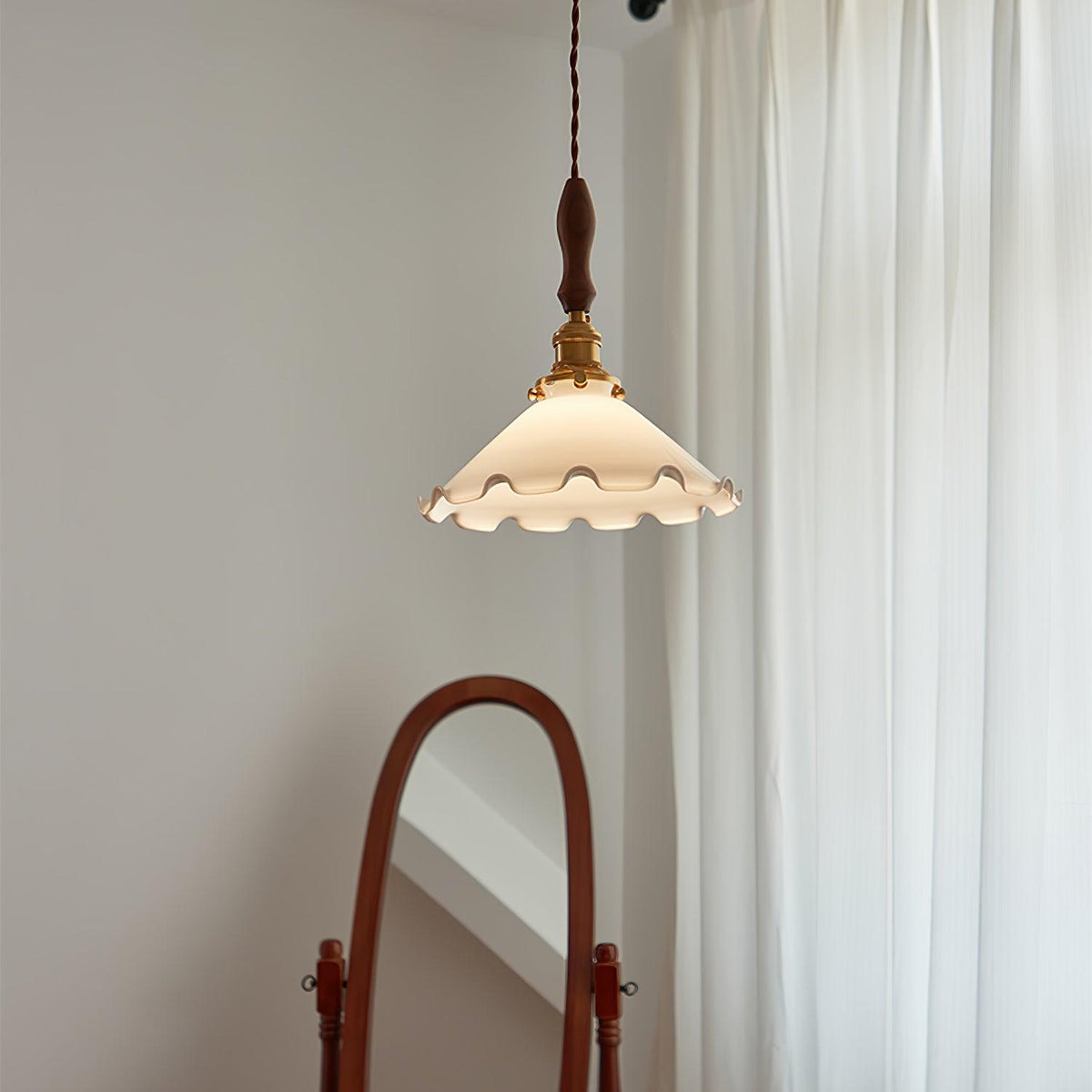 Flower Petals Swag Pendant Lamp