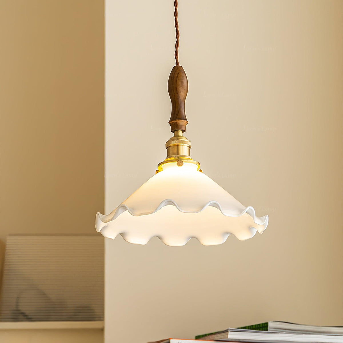 Flower Petals Swag Pendant Lamp