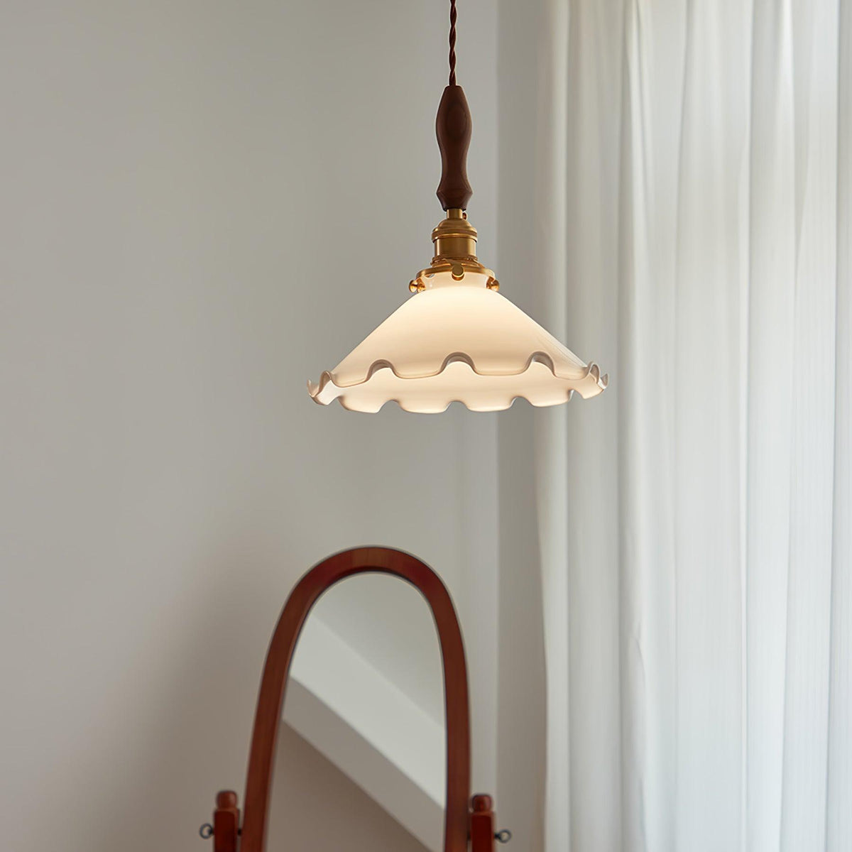Flower Petals Swag Pendant Lamp