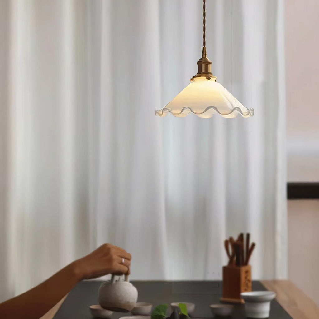Flower Petals Swag Pendant Lamp
