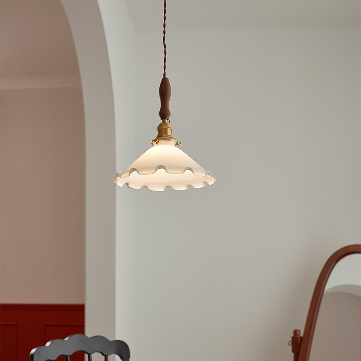 Flower Petals Swag Pendant Lamp