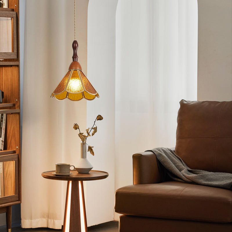 Tiffany Stained Glass Swag Pendant Lamp