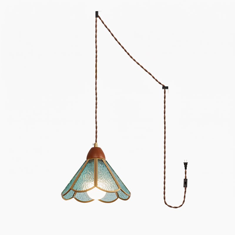 Tiffany Stained Glass Swag Pendant Lamp