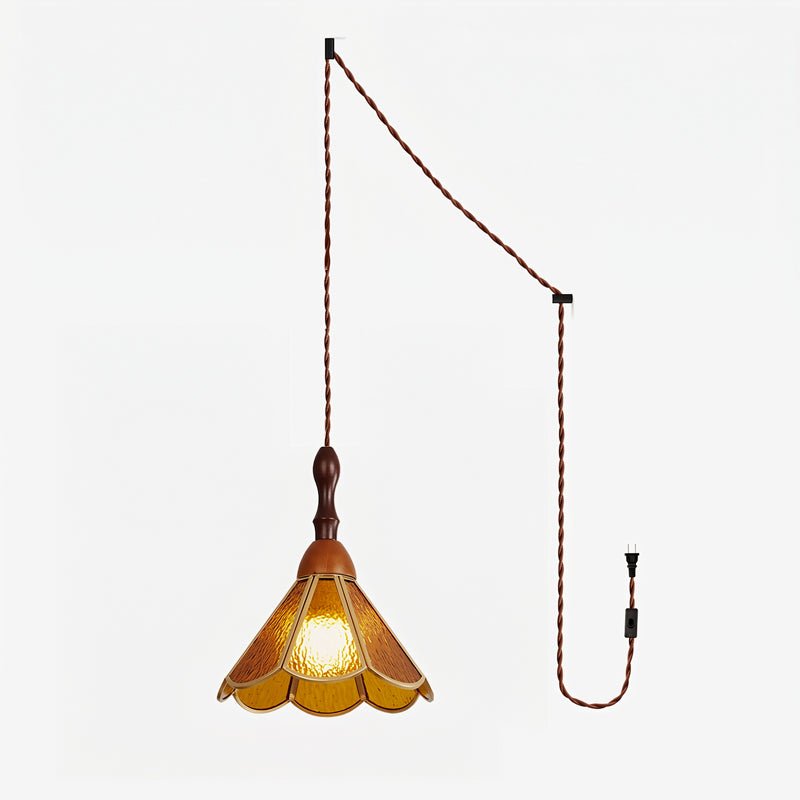 Tiffany Stained Glass Swag Pendant Lamp