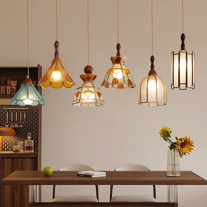 Tiffany Stained Glass Swag Pendant Lamp