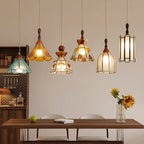Tiffany Stained Glass Swag Pendant Lamp