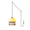 French Tassels Brass Pendant Swag Light