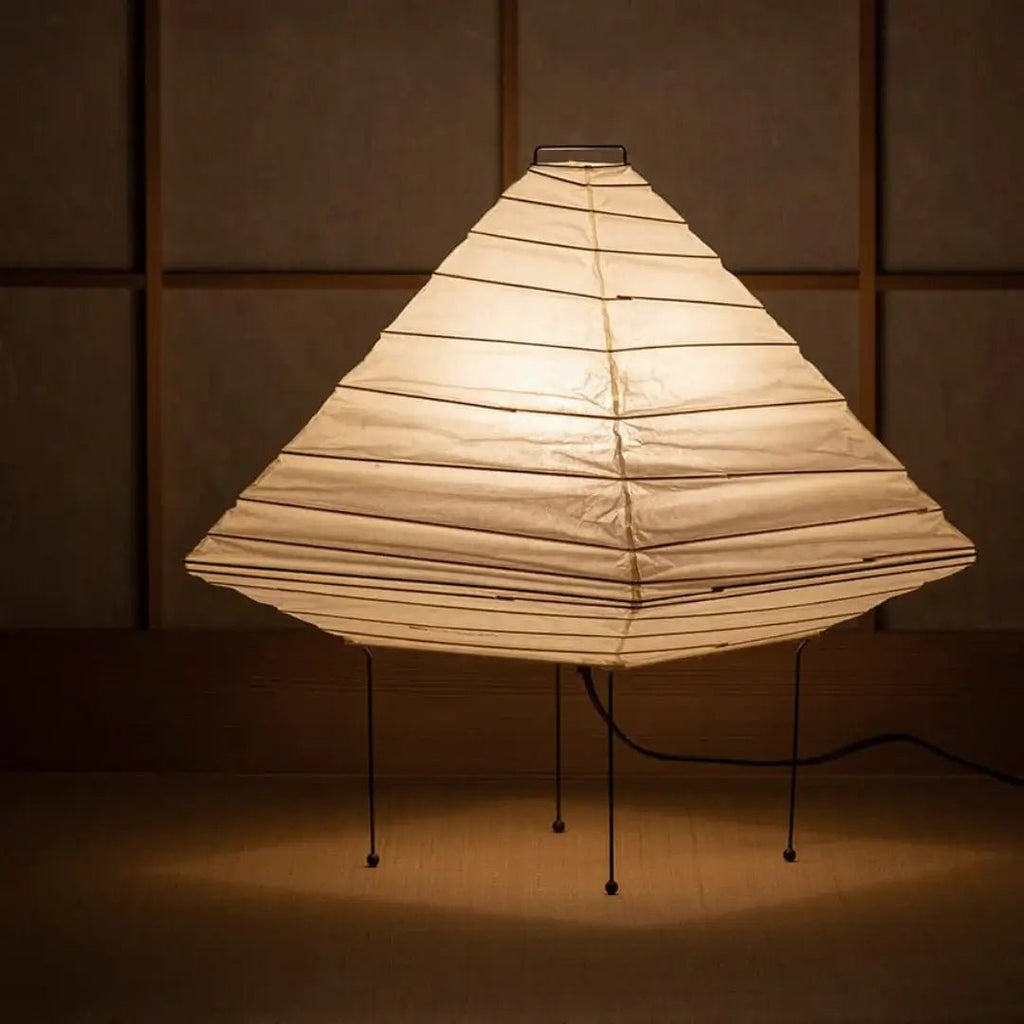 Kiyoshi Rice Paper Pyramid Table Lamp