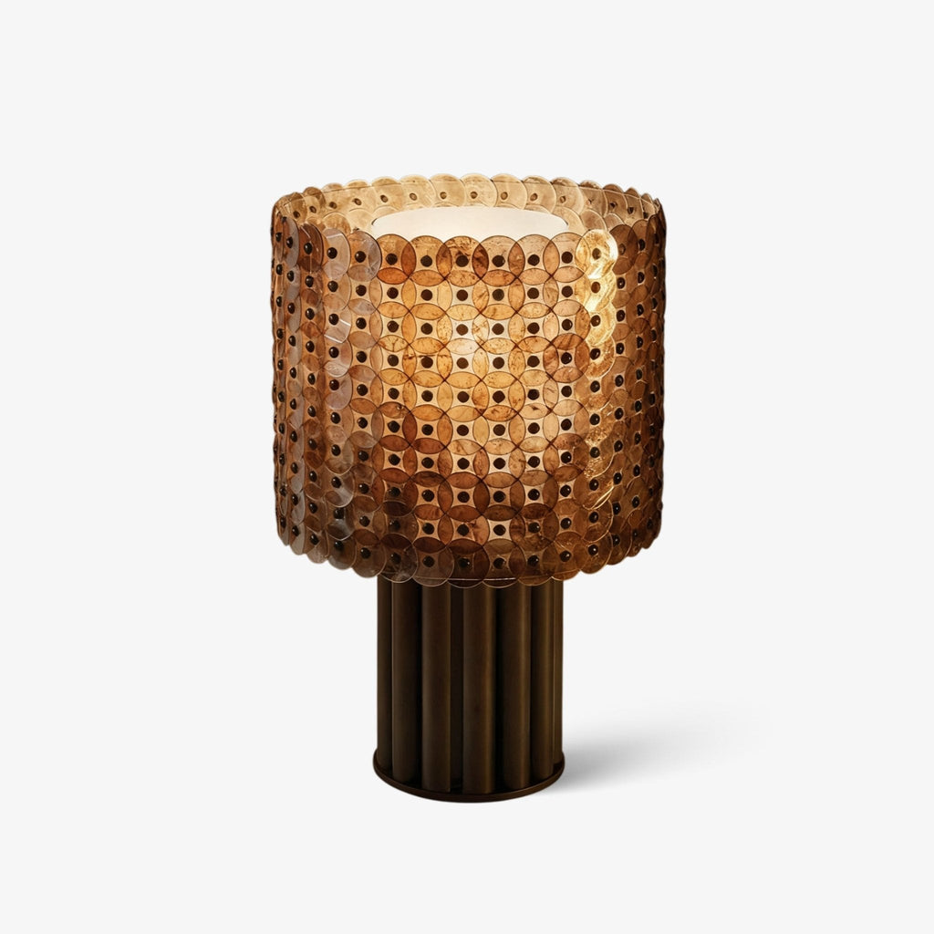 Mica Disc Lattice Table Lamp