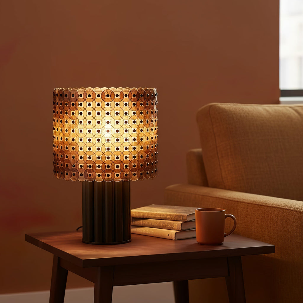 Mica Disc Lattice Table Lamp