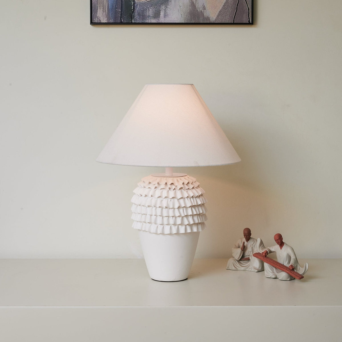 Ruffle Ceramic Table Lamp
