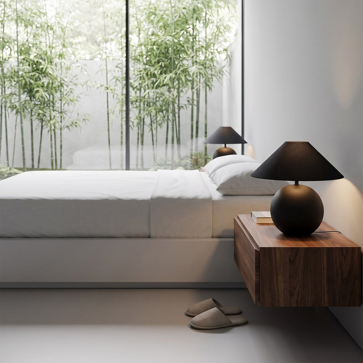 Obsidian Sphere Table Lamp