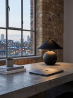 Obsidian Sphere Table Lamp