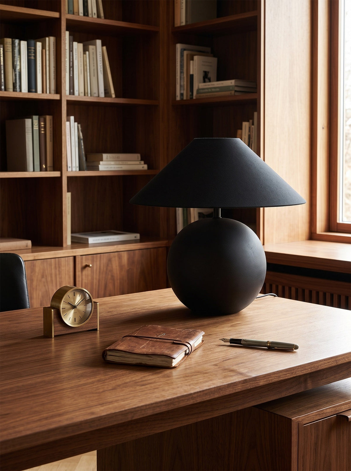 Obsidian Sphere Table Lamp