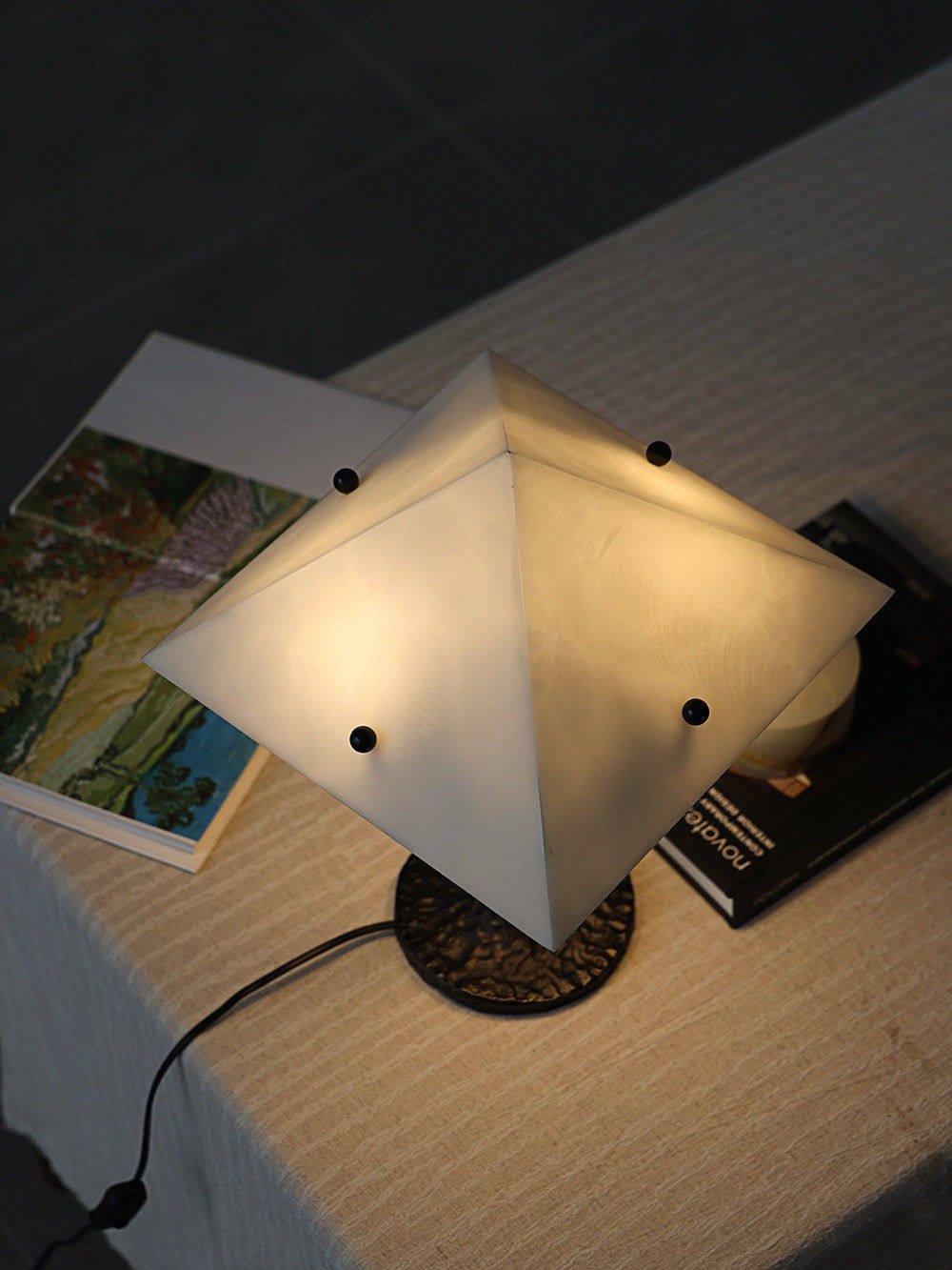 Apex Alabaster Prism Table Lamp