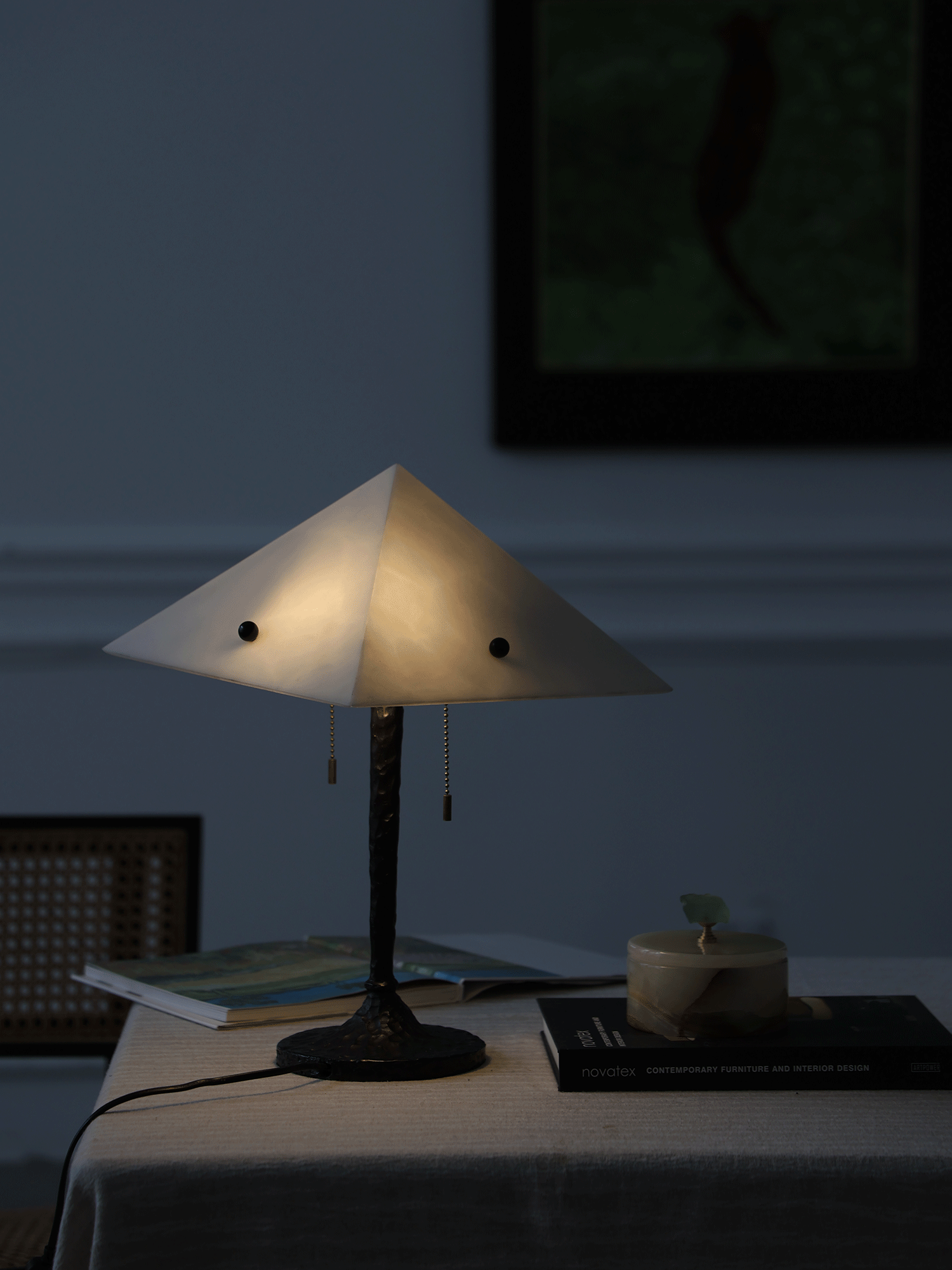 Apex Alabaster Prism Table Lamp