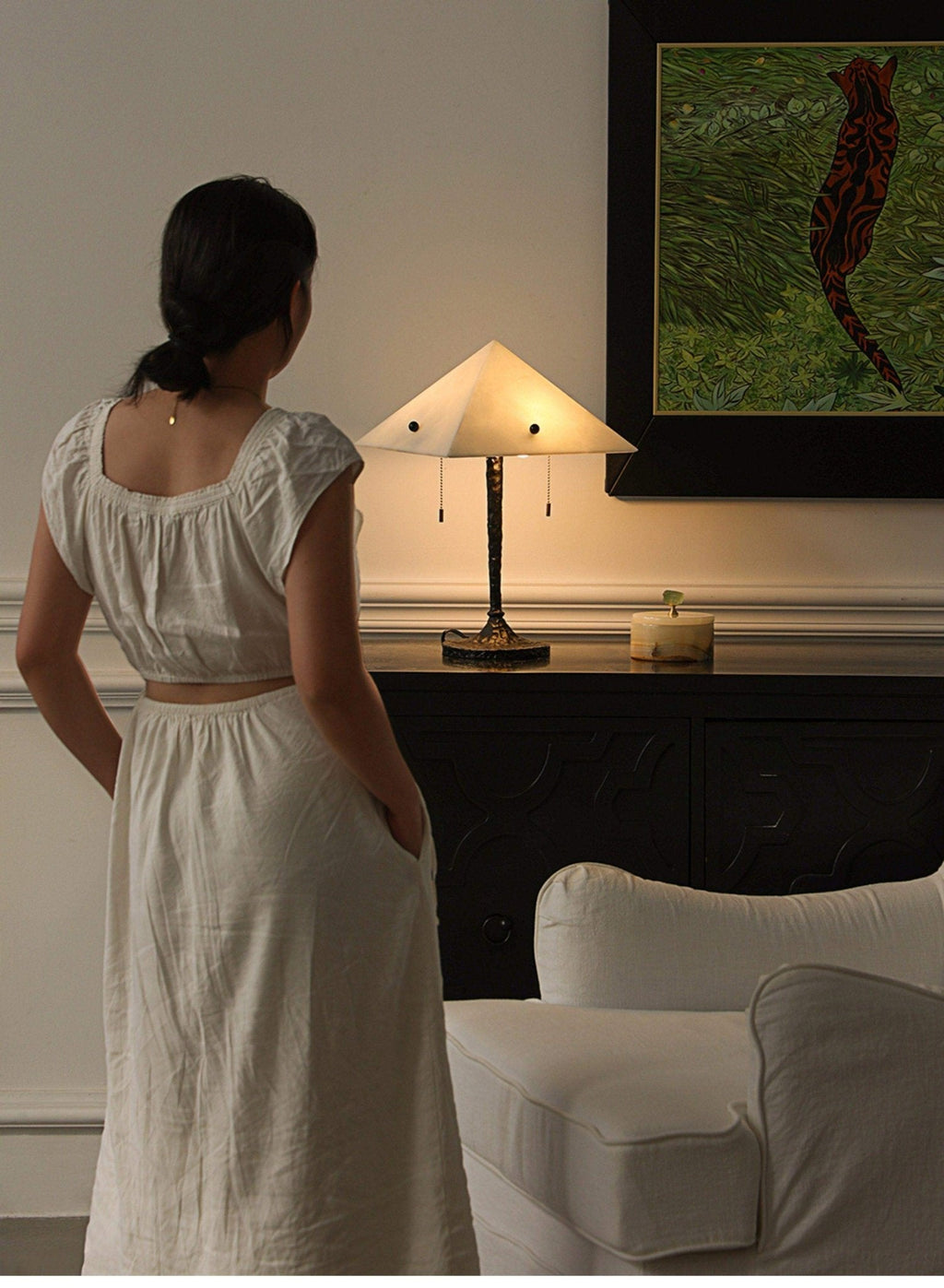 Apex Alabaster Prism Table Lamp