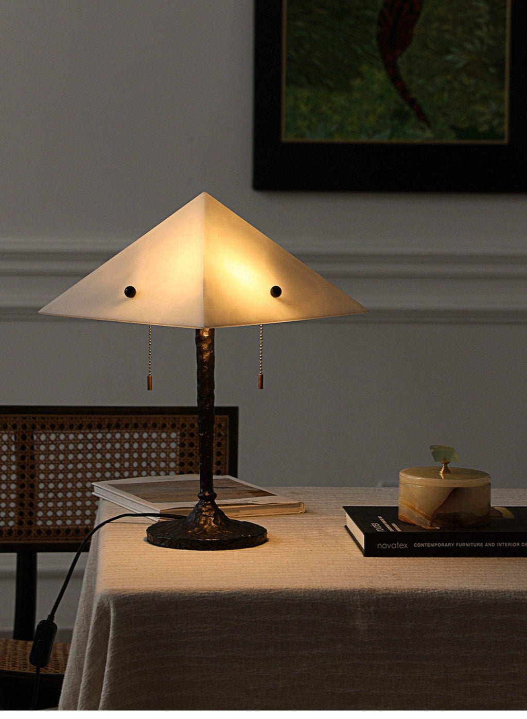 Apex Alabaster Prism Table Lamp
