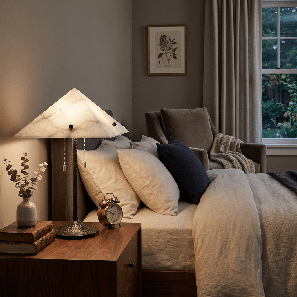 Apex Alabaster Prism Table Lamp