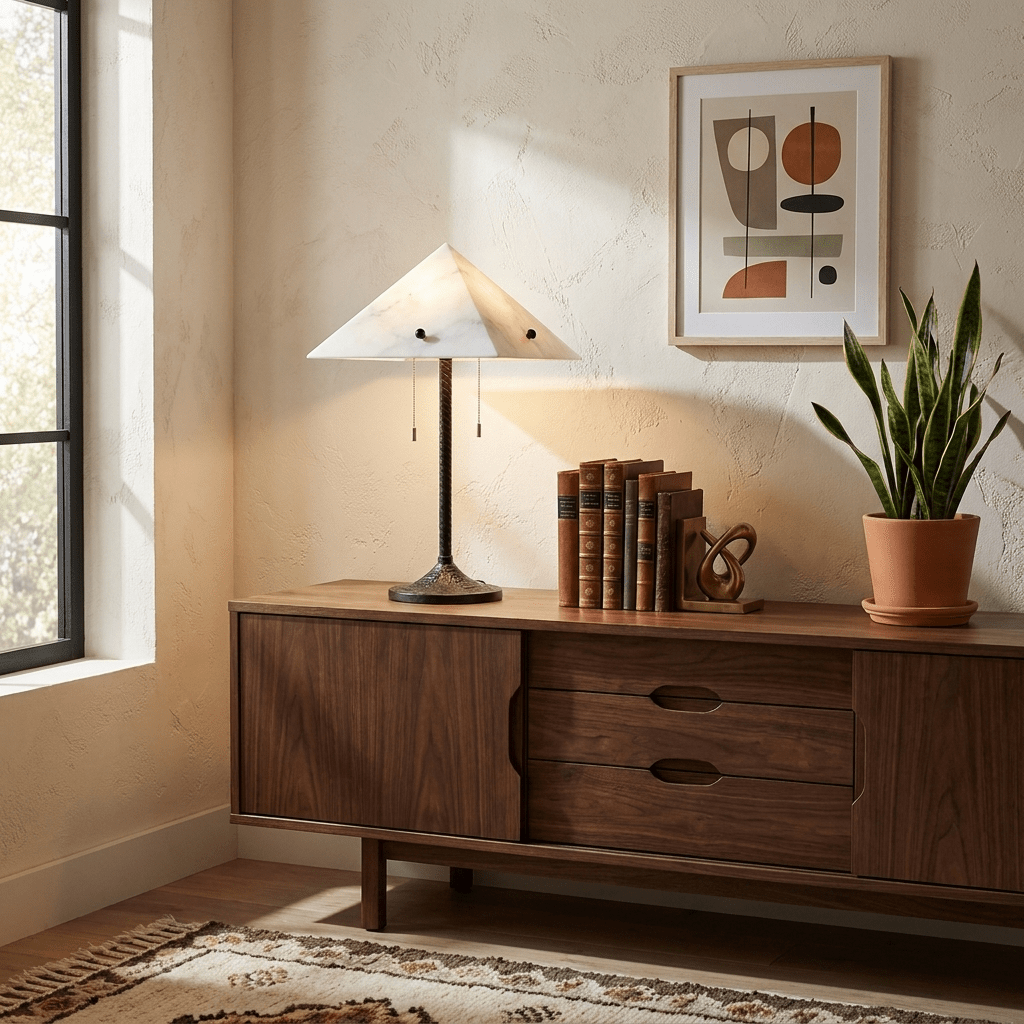 Apex Alabaster Prism Table Lamp