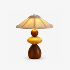 Wood Pebble Table Lamp