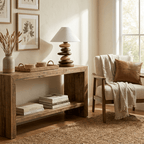 Stacked Pebble Wood Table Lamp