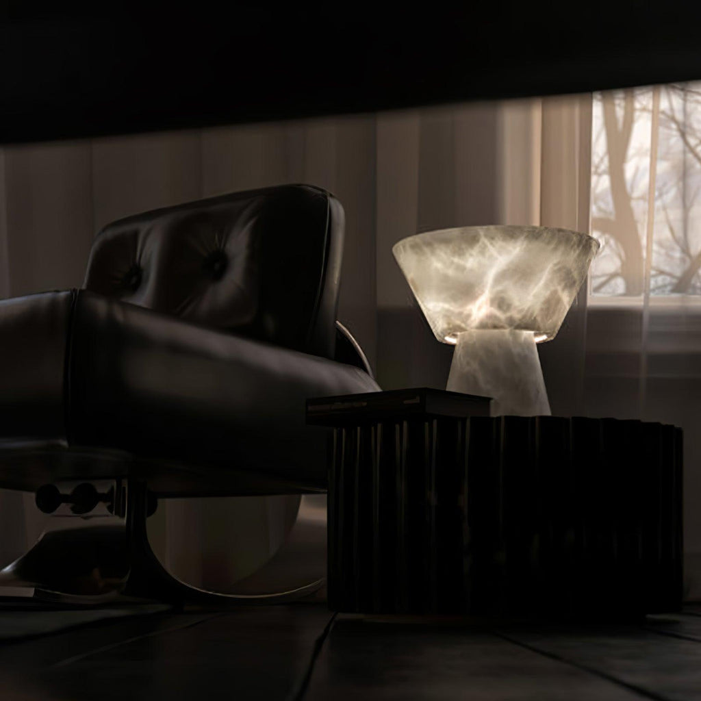 Beta Marble Alabaster Table Lamp
