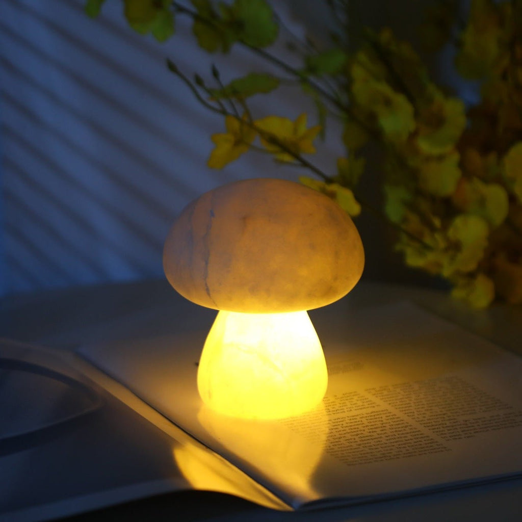 Alabaster Mushroom Table Lamp