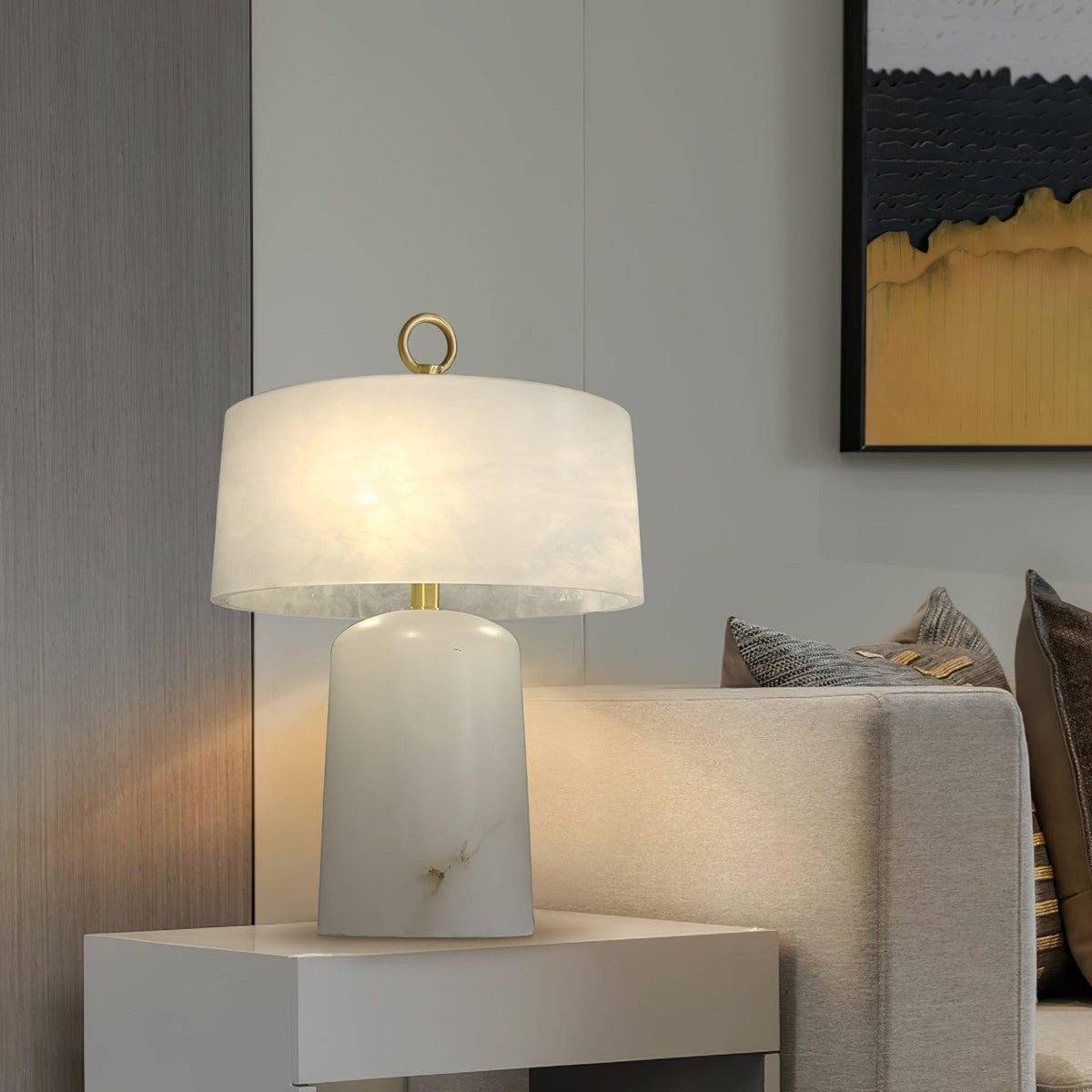 Aogashima Alabaster Table Lamp