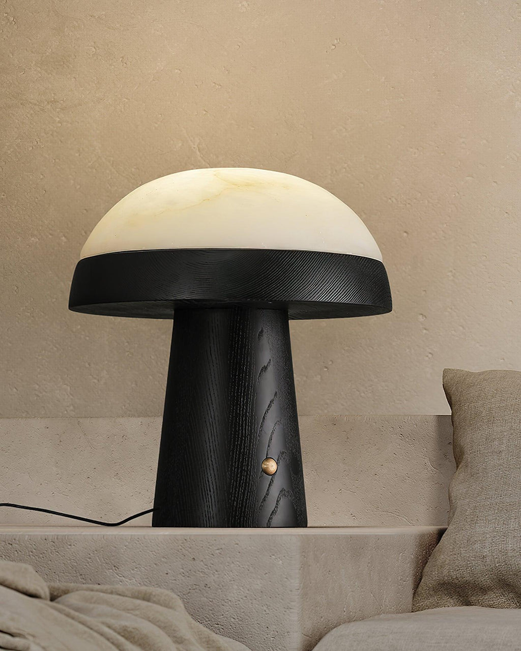 Mushroom Cloud Alabaster Table Lamp