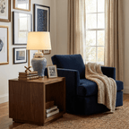 Indigo Dot Patterned Ceramic Table Lamp