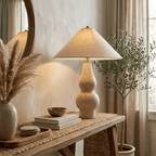 Tovelle Yellow Travertine Table Lamp