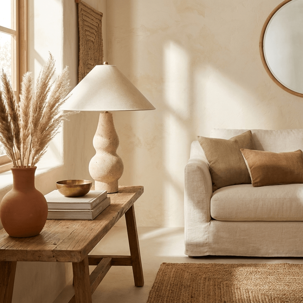 Tovelle Yellow Travertine Table Lamp