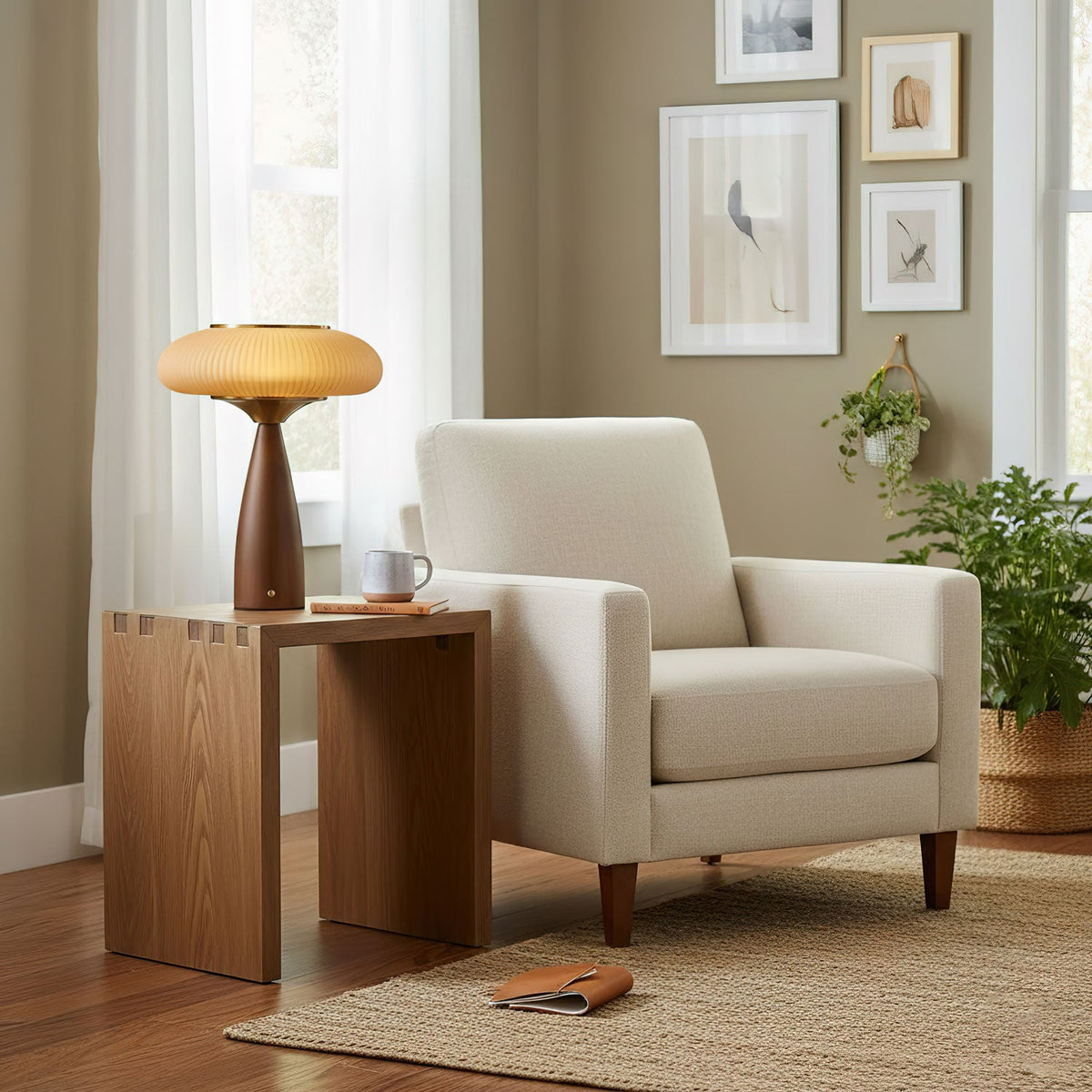 Cielo Wooden Rechargeable Table Lamp