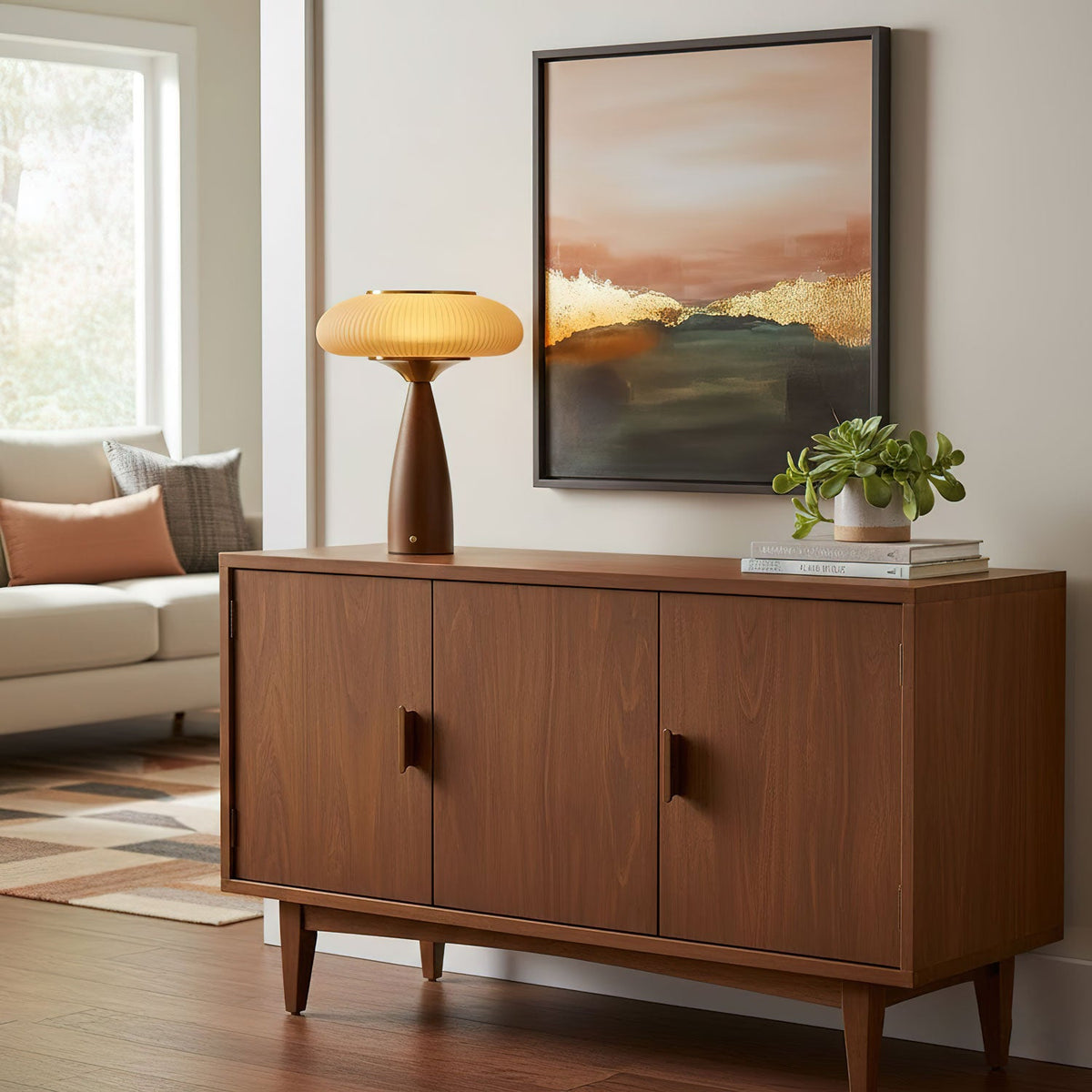 Cielo Wooden Rechargeable Table Lamp
