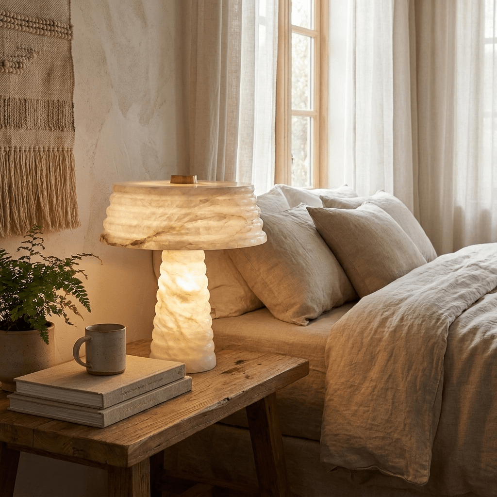 Alabaster Layered Table Lamp