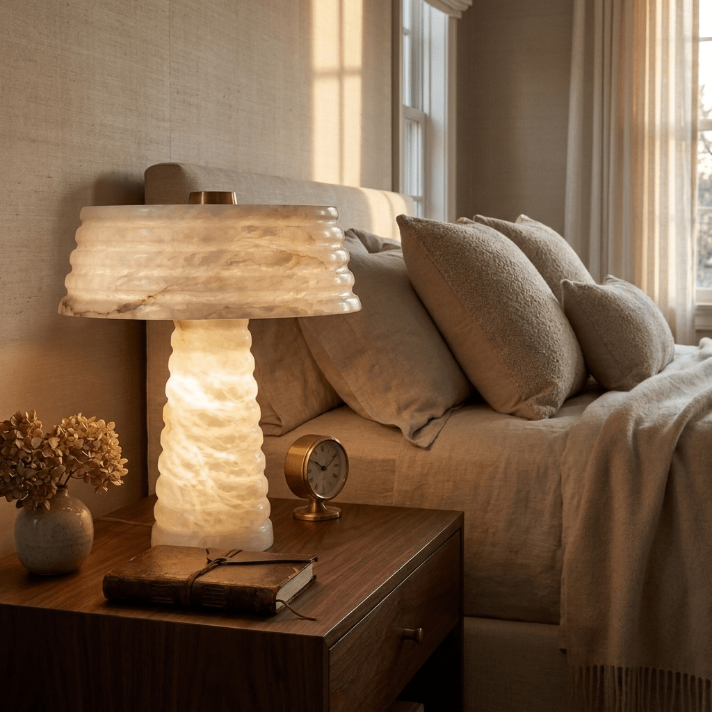 Alabaster Layered Table Lamp