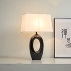 Hollow Oval Ceramic Table Lamp
