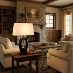 Hollow Oval Ceramic Table Lamp