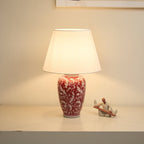 Scarlet Vine Ceramic Table Lamp