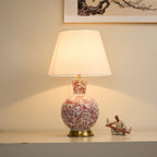 Coral Bird Floral Ceramic Table Lamp